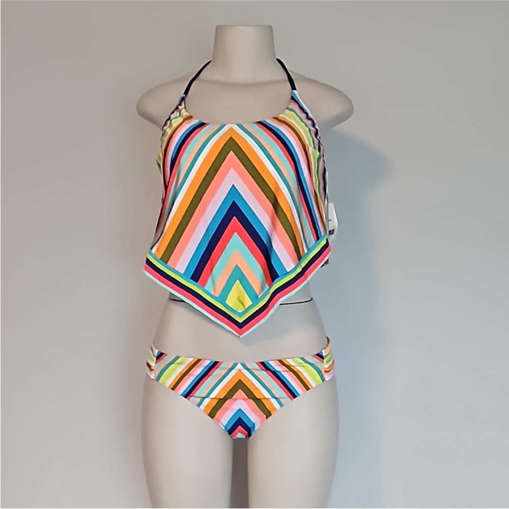 Trina Turk Multicolor Chevron Bikini